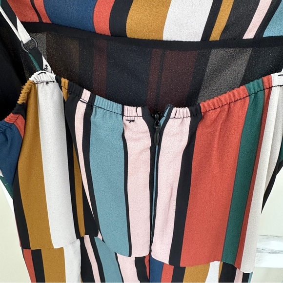 Vici Just a Dream Multicolor Striped Wrap Mini Dress Size Small - Picture 4 of 12
